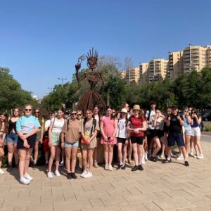 Group at One of the Fallas Statues