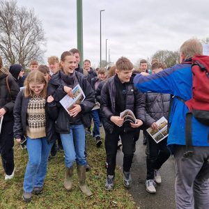 The group head off to the Waterloo Battlefield
