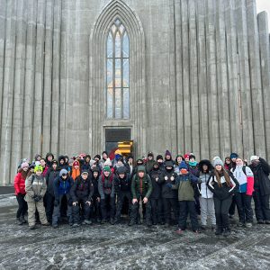 Outside Hallgrímskirkja Church