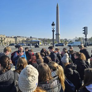 The Obelisk of Luxor in the center of Place de la Concorde